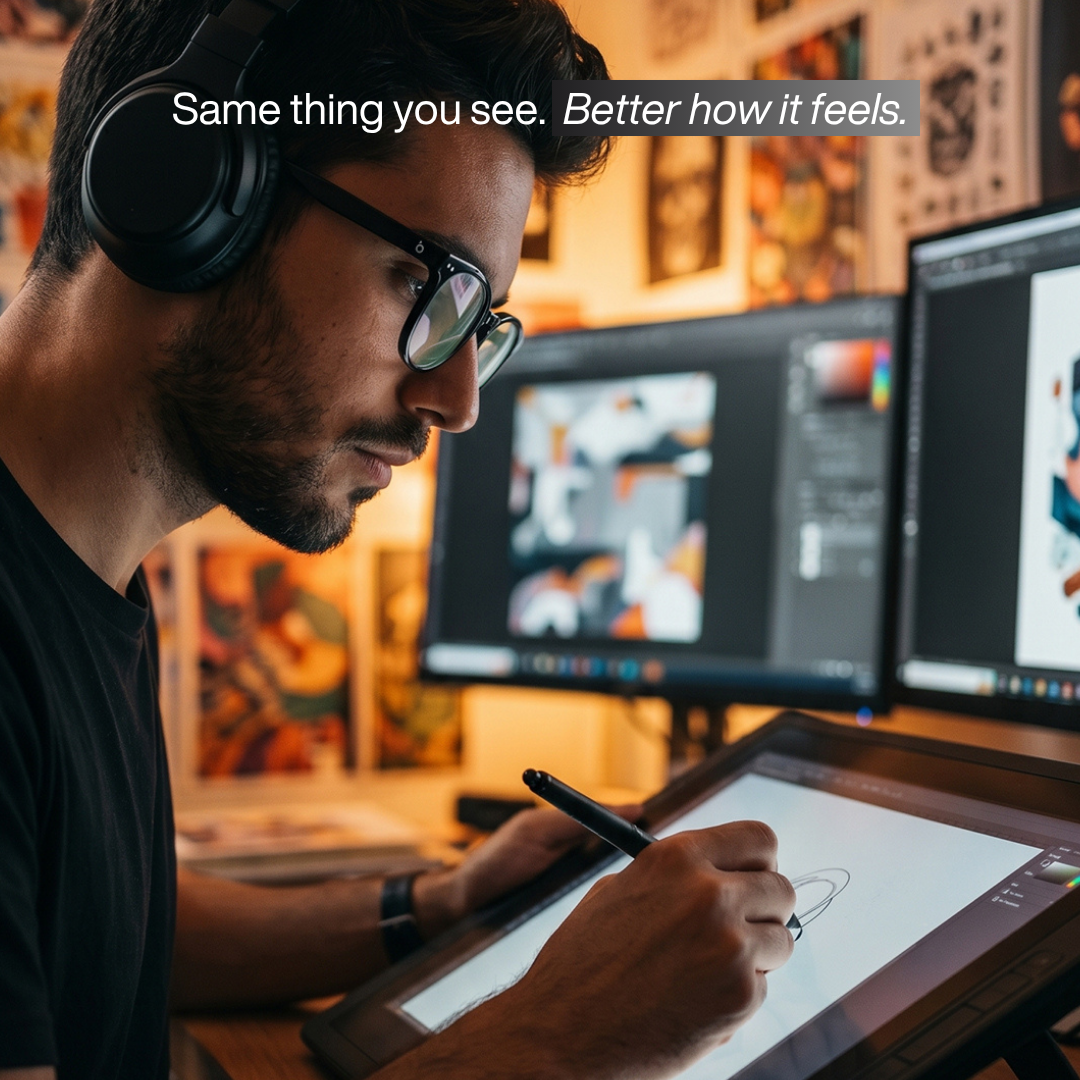 Edison – Clear Glasses · No Color Distortion