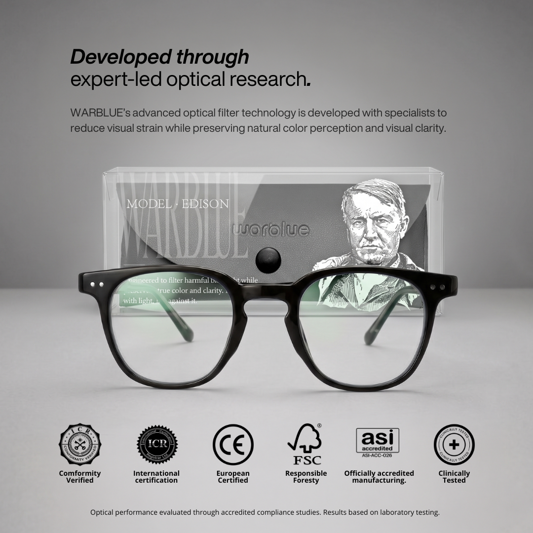 Edison – Clear Glasses · No Color Distortion